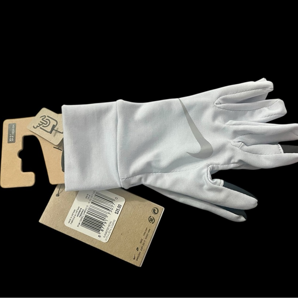 Nike Dri-Fit Fleece running gloves Football Gray XS-S NWT - Picture 4 of 4